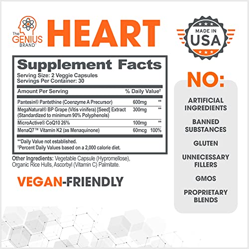 Genius Heart Health Support with CoQ10 & Vitamin K2