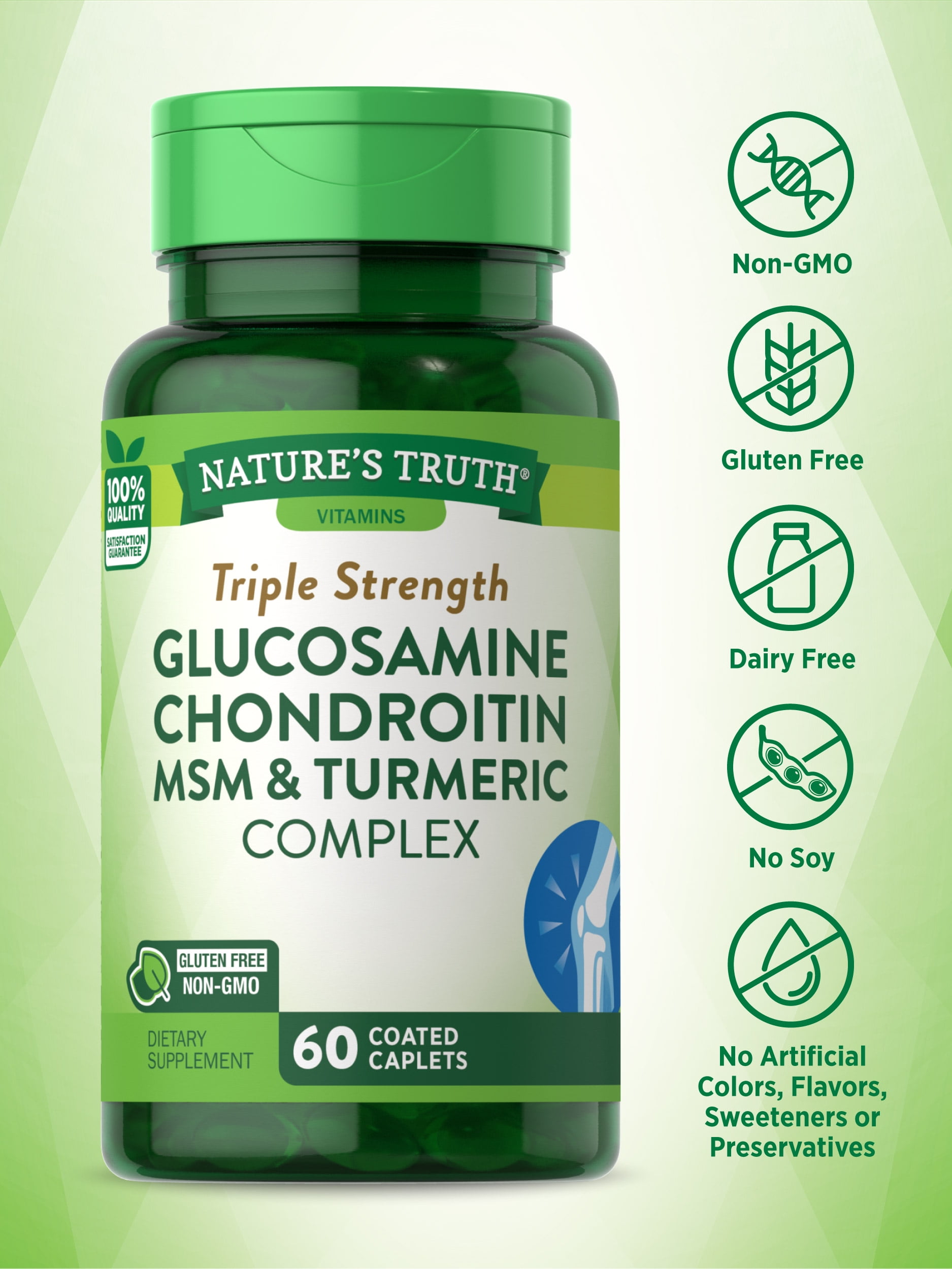 Triple Strength Glucosamine Chondroitin MSM Supplement 60 Caplets