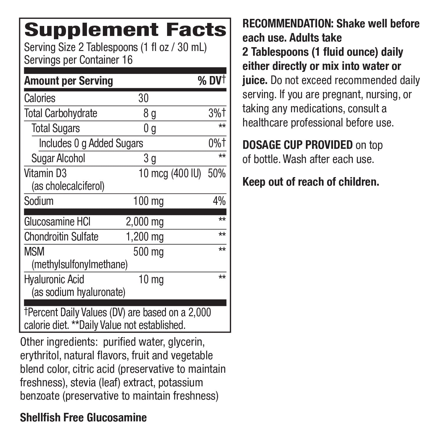 Nature's Way Joint Movement Glucosamine Liquid Supplement