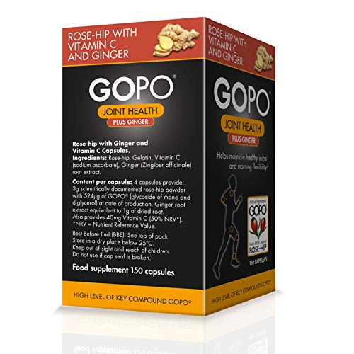 GOPO Joint Health with Ginger and Vitamin C 150 Capsules