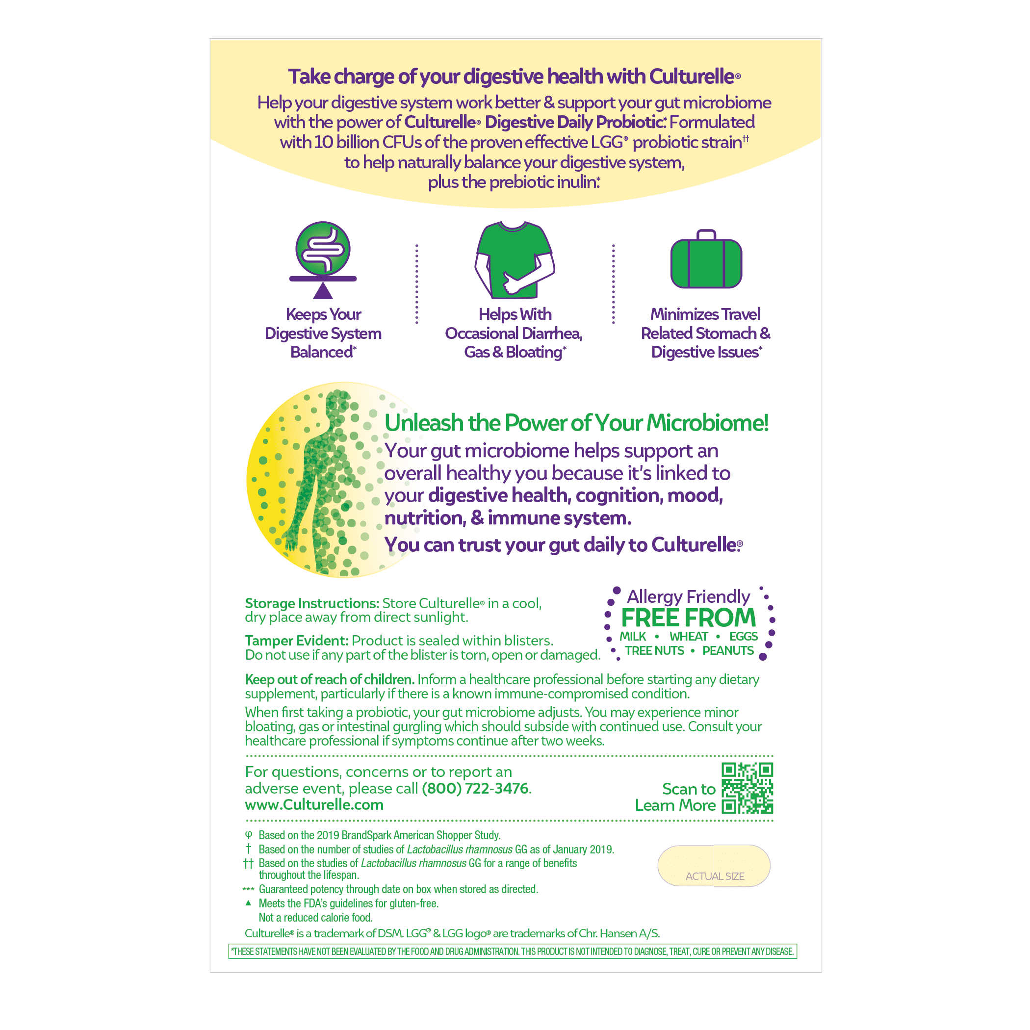 Culturelle Daily Probiotic Supplement for Digestive Health