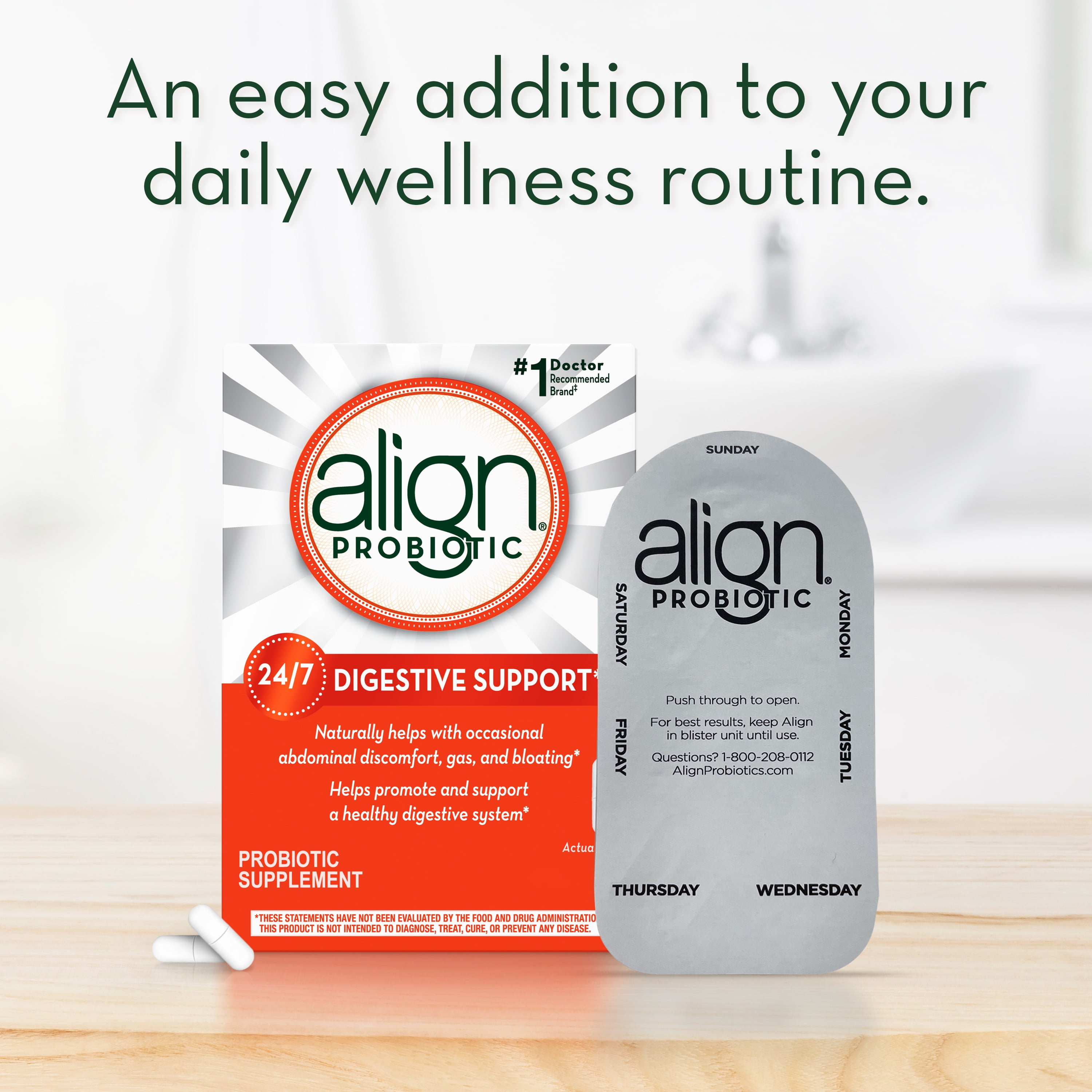 Align Probiotic Capsules for Digestive Health, 28 Ct