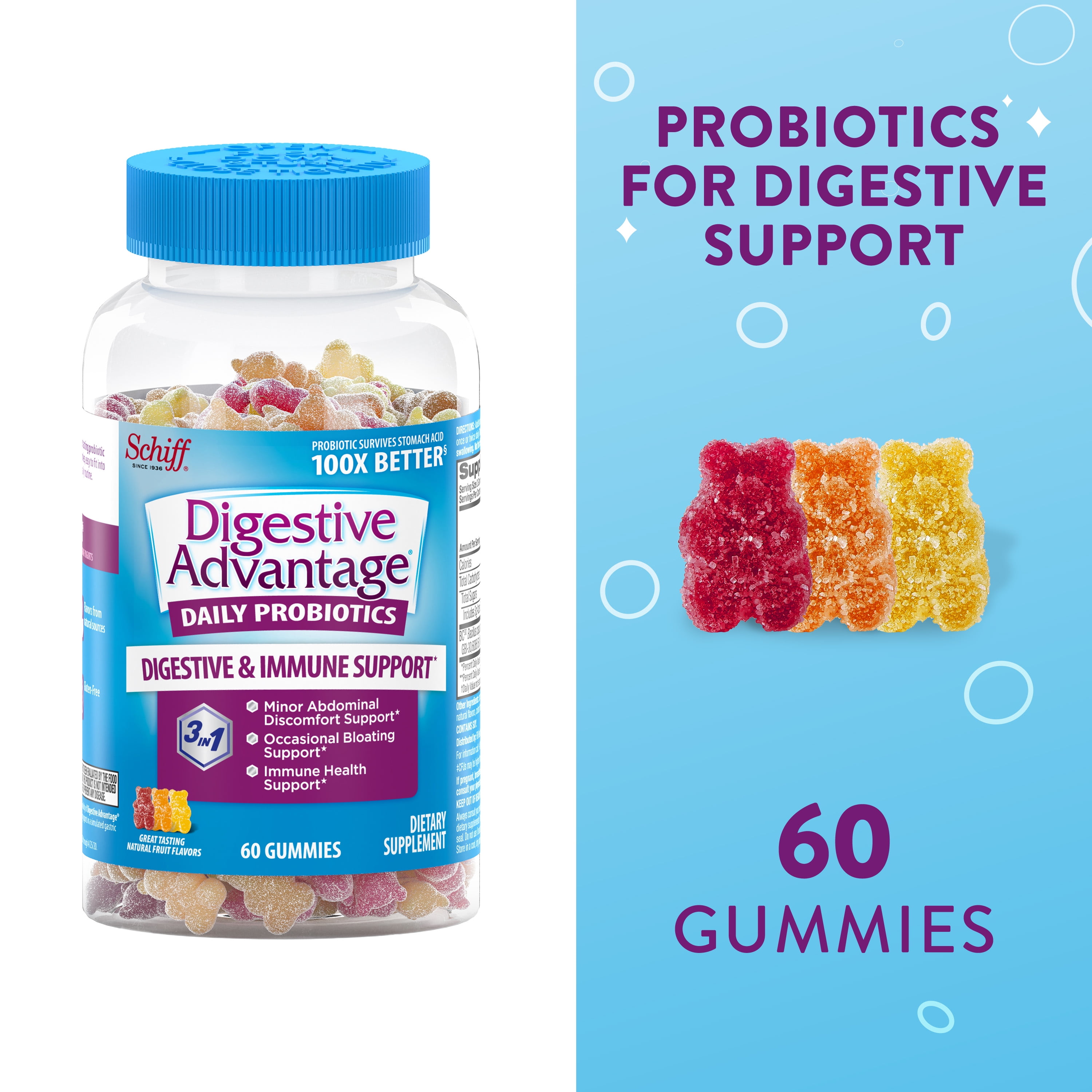Digestive Advantage Probiotic Gummies - 60 Count