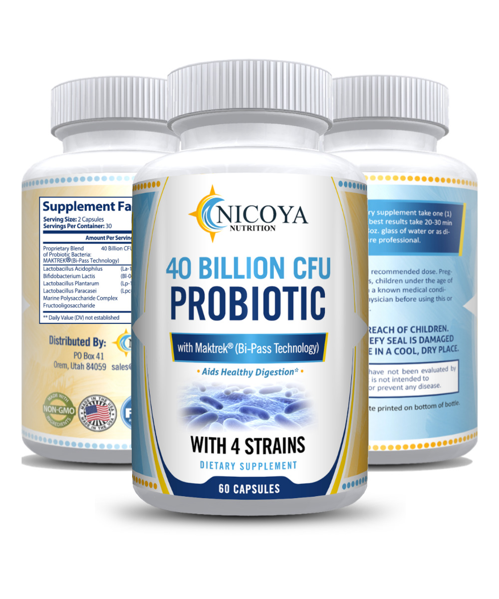 40 Billion CFU Probiotics for Digestive Health