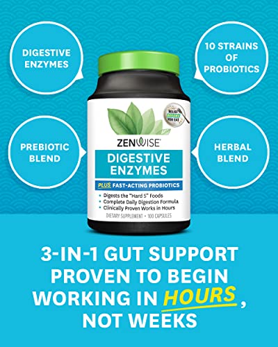 Zenwise Digestive Enzymes with Probiotics and Prebiotics