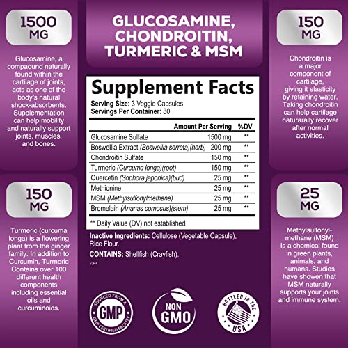 Joint Support Supplement with Glucosamine and Turmeric