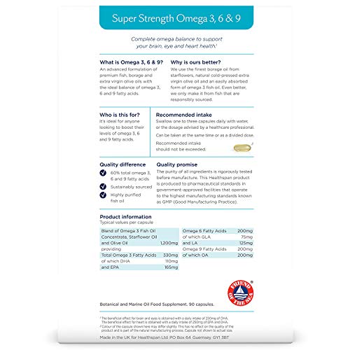 Super Strength Omega 3, 6 & 9, 1200mg
