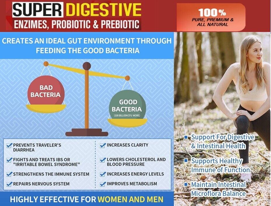 100 Billion CFU Probiotics for Digestive Health