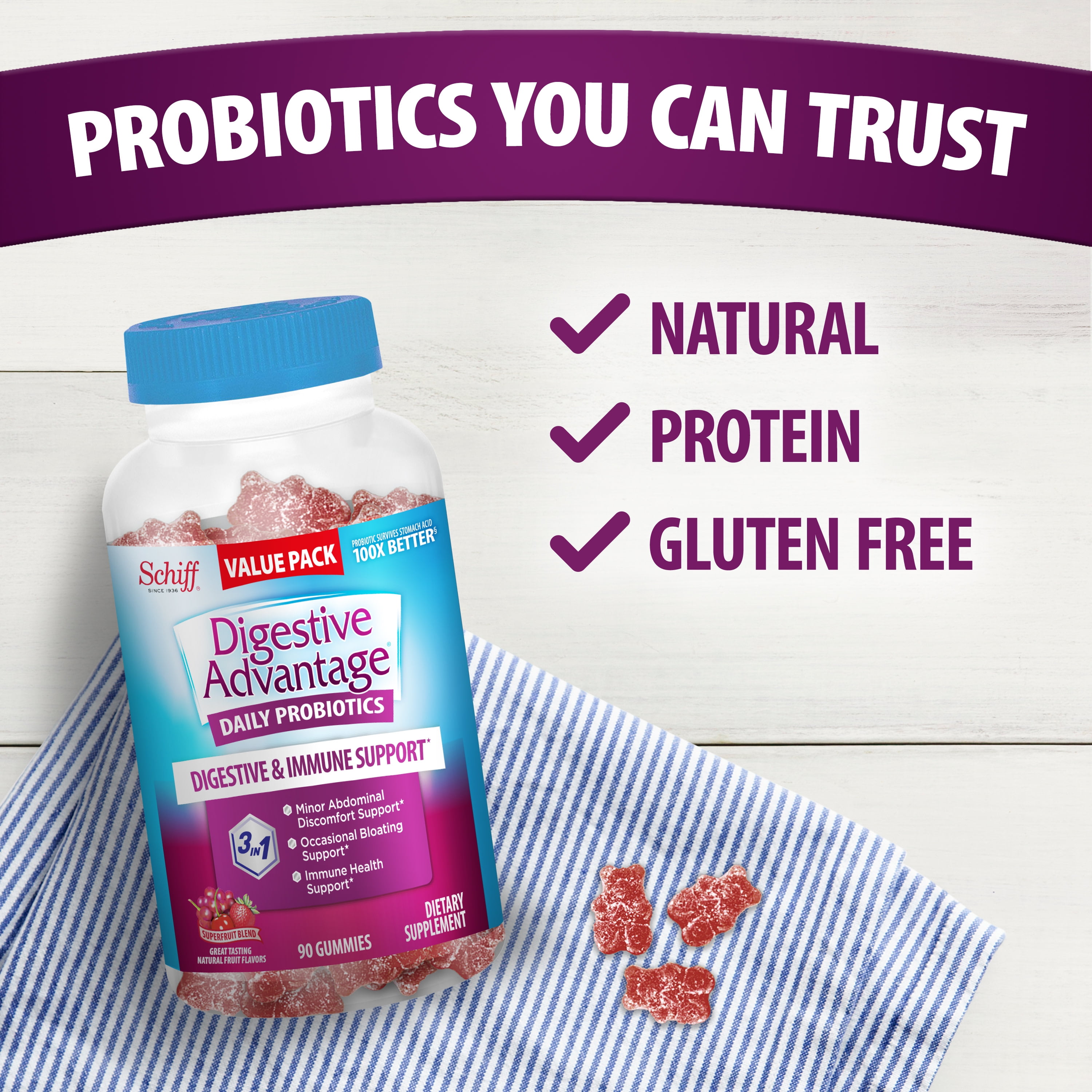 Digestive Advantage Probiotic Gummies for Gut Health