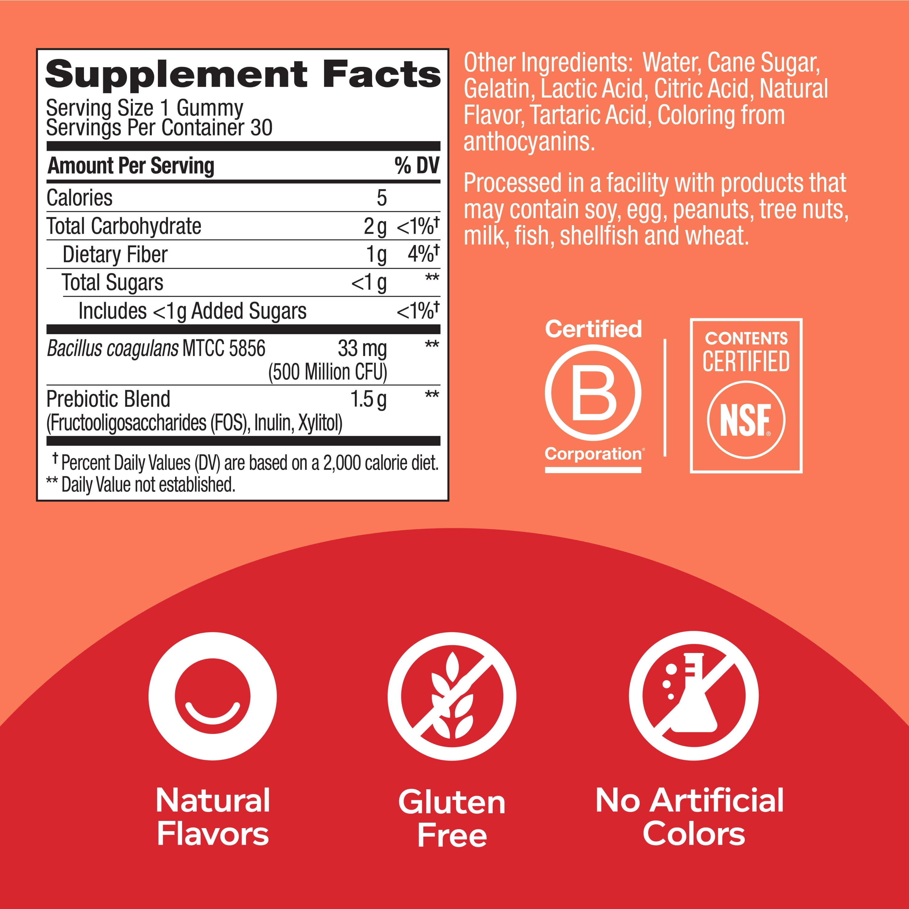 Probiotic Prebiotic Gummy for Gut Health