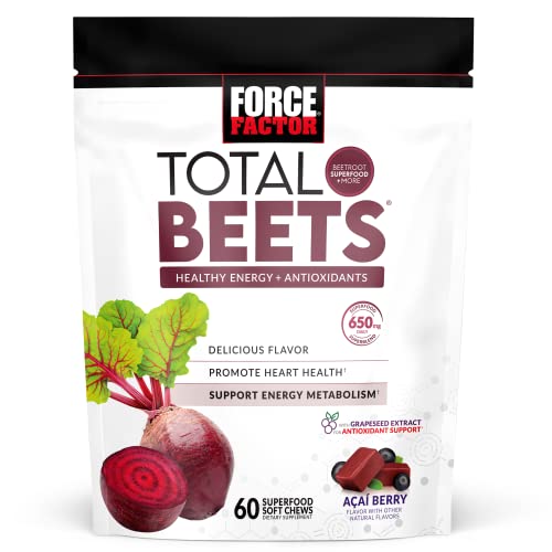 Force Factor Total Beets Energy Chews - 60 Count