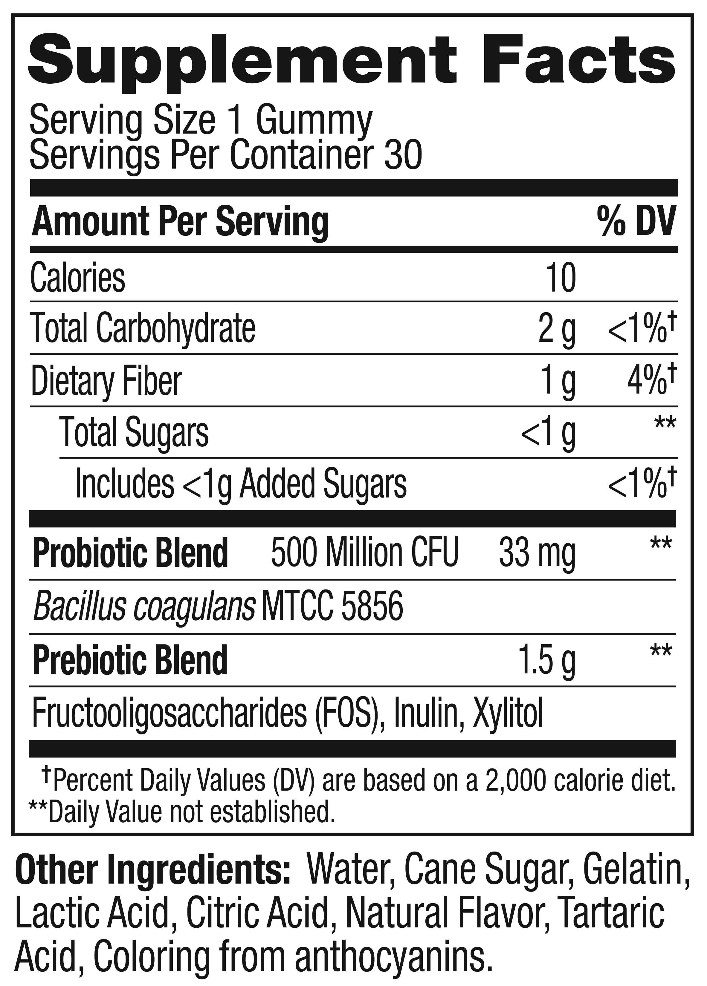 Probiotic Prebiotic Gummy for Gut Health