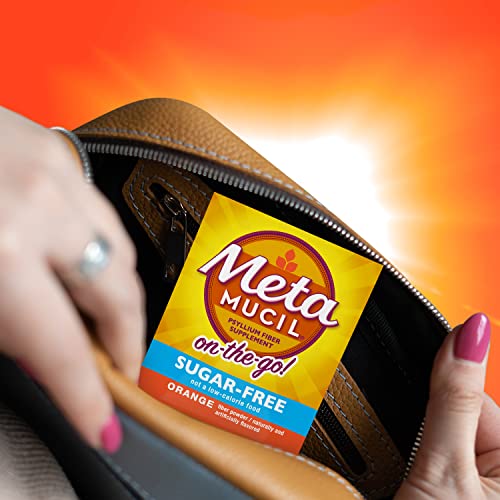 Sugar-Free Metamucil Fiber Powder, Orange Flavor