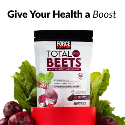 Force Factor Total Beets Energy Chews - 60 Count
