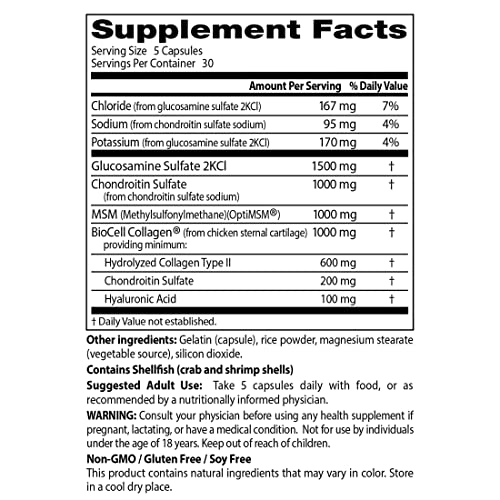 Glucosamine Chondroitin MSM Joint Support Capsules