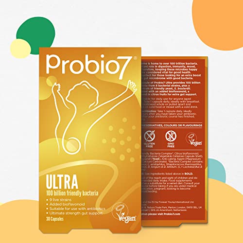 Probio7 Ultra: 30 Vegan Capsules with 100 Billion Probiotics