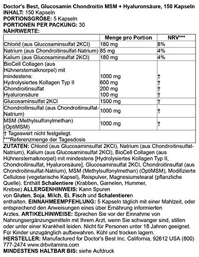 Glucosamine Chondroitin MSM Joint Support Capsules