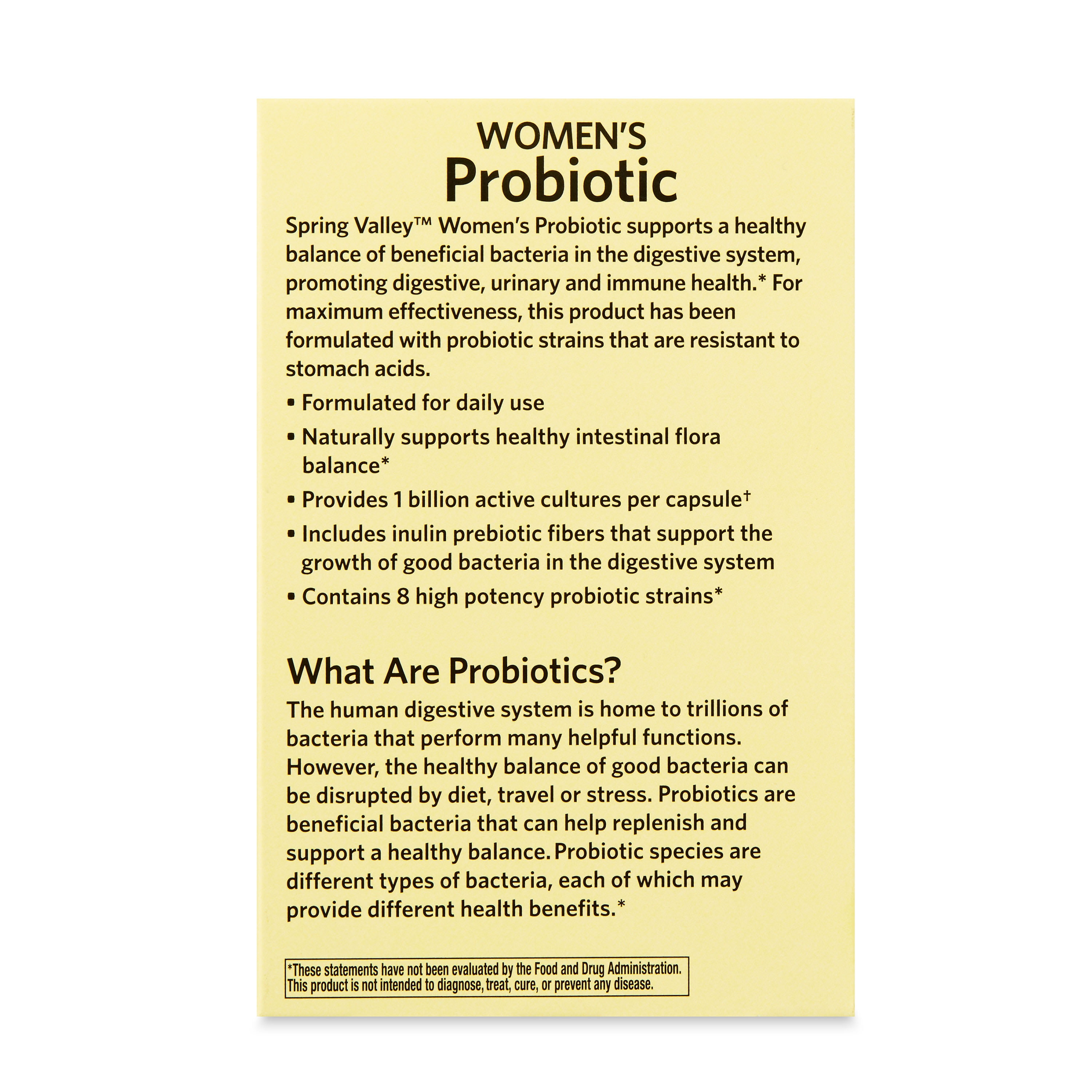 Spring Valley Women's Probiotic Supplement, 30 Capsules