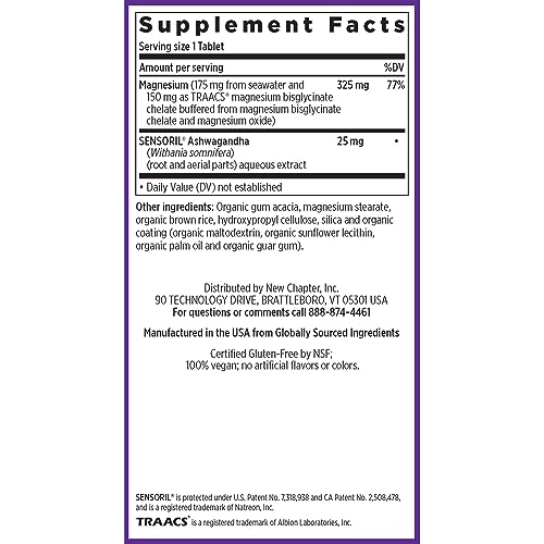 New Chapter Magnesium + Ashwagandha for Relaxation