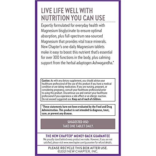 New Chapter Magnesium + Ashwagandha for Relaxation