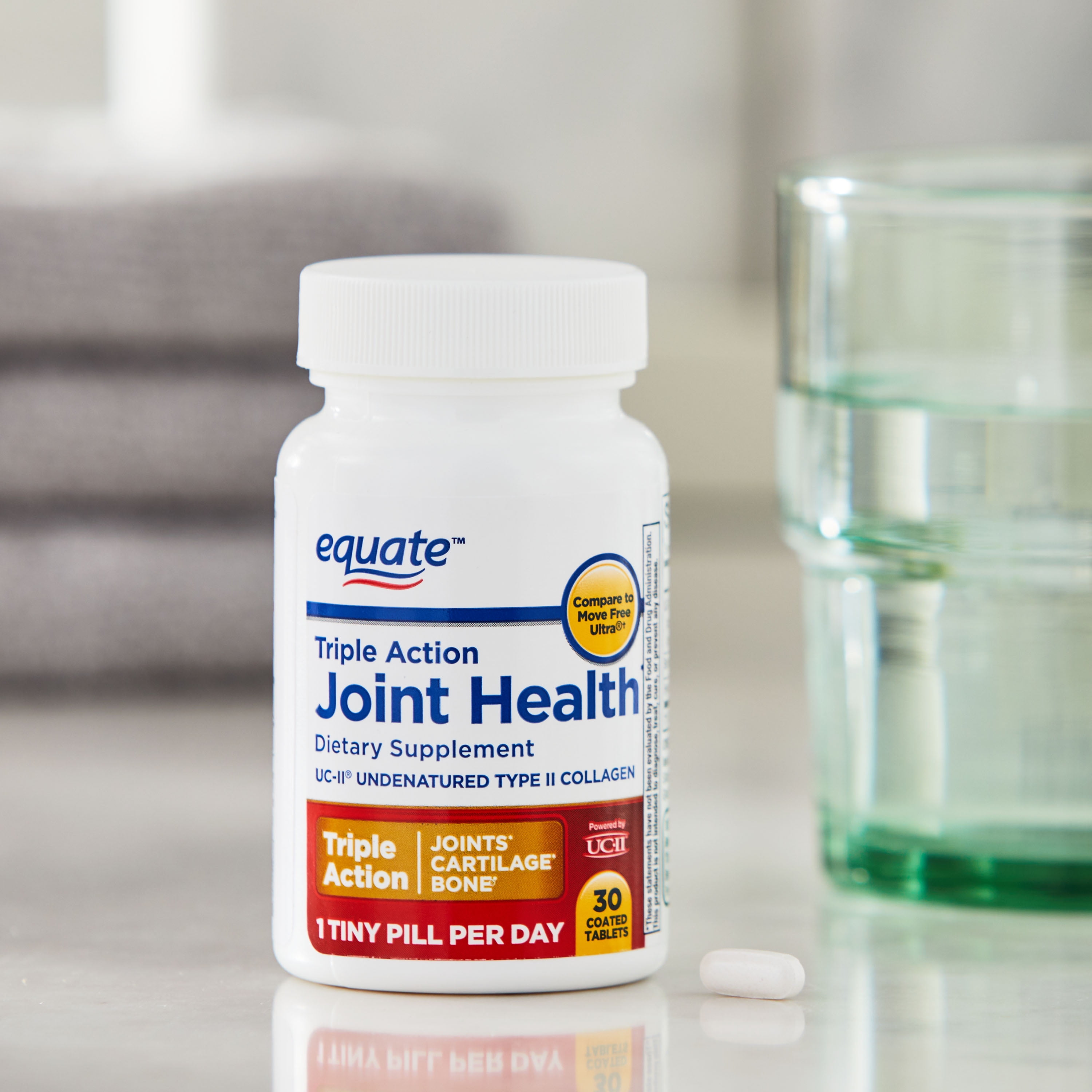 Equate Triple Action Joint Health Supplement, 30 Capsules