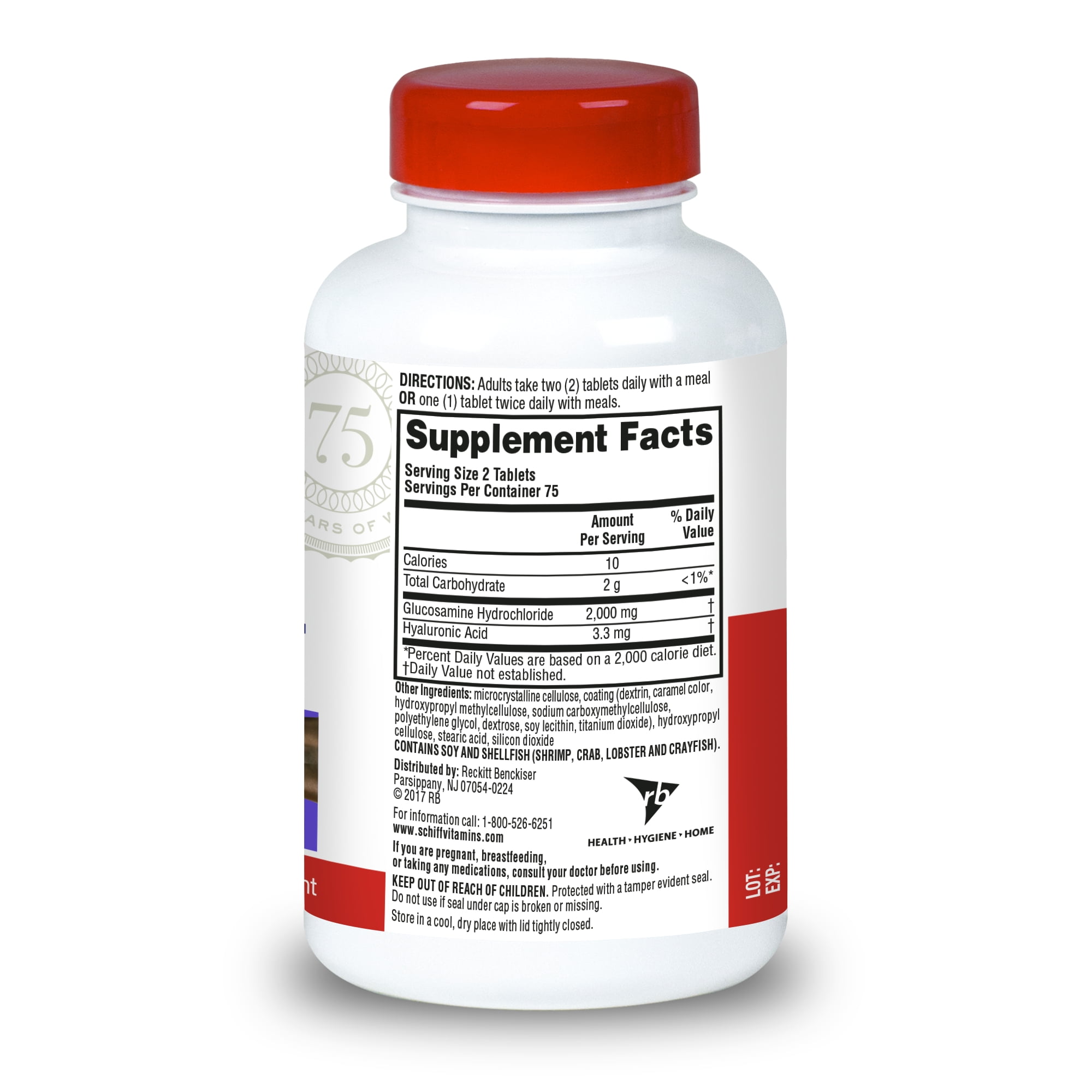Schiff Glucosamine and Hyaluronic Acid Tablets, 2000 Mg