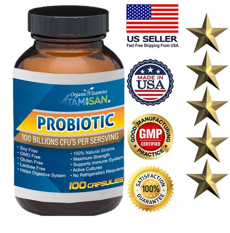 100 Billion CFU Probiotics for Digestive Health