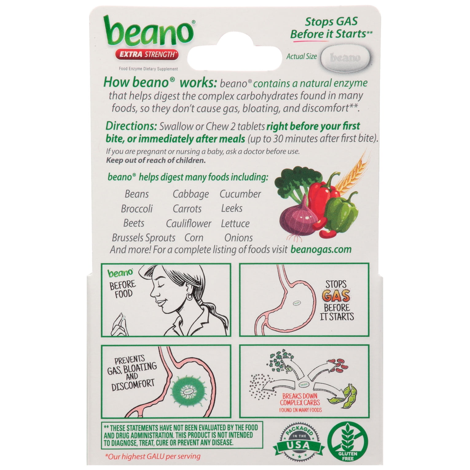 Beano Extra Strength Digestive Enzyme 100 Count