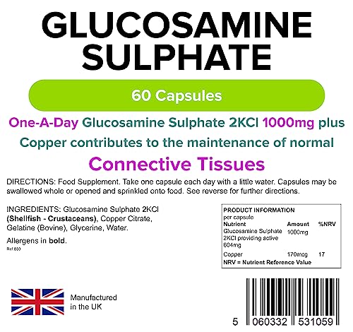 Lindens Glucosamine 1000mg Capsules - 60 Count