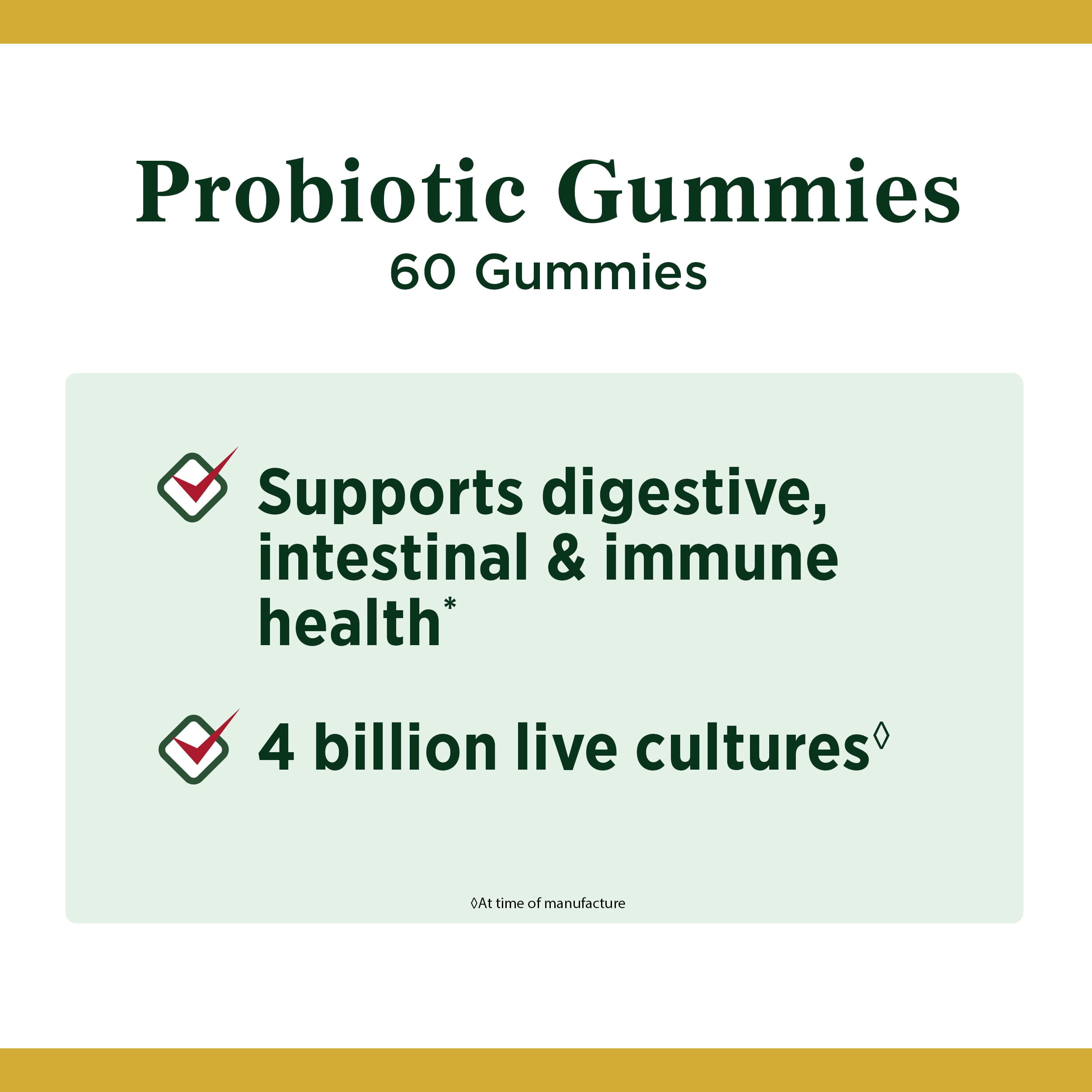 Nature's Bounty Probiotic Gummies for Digestive Support