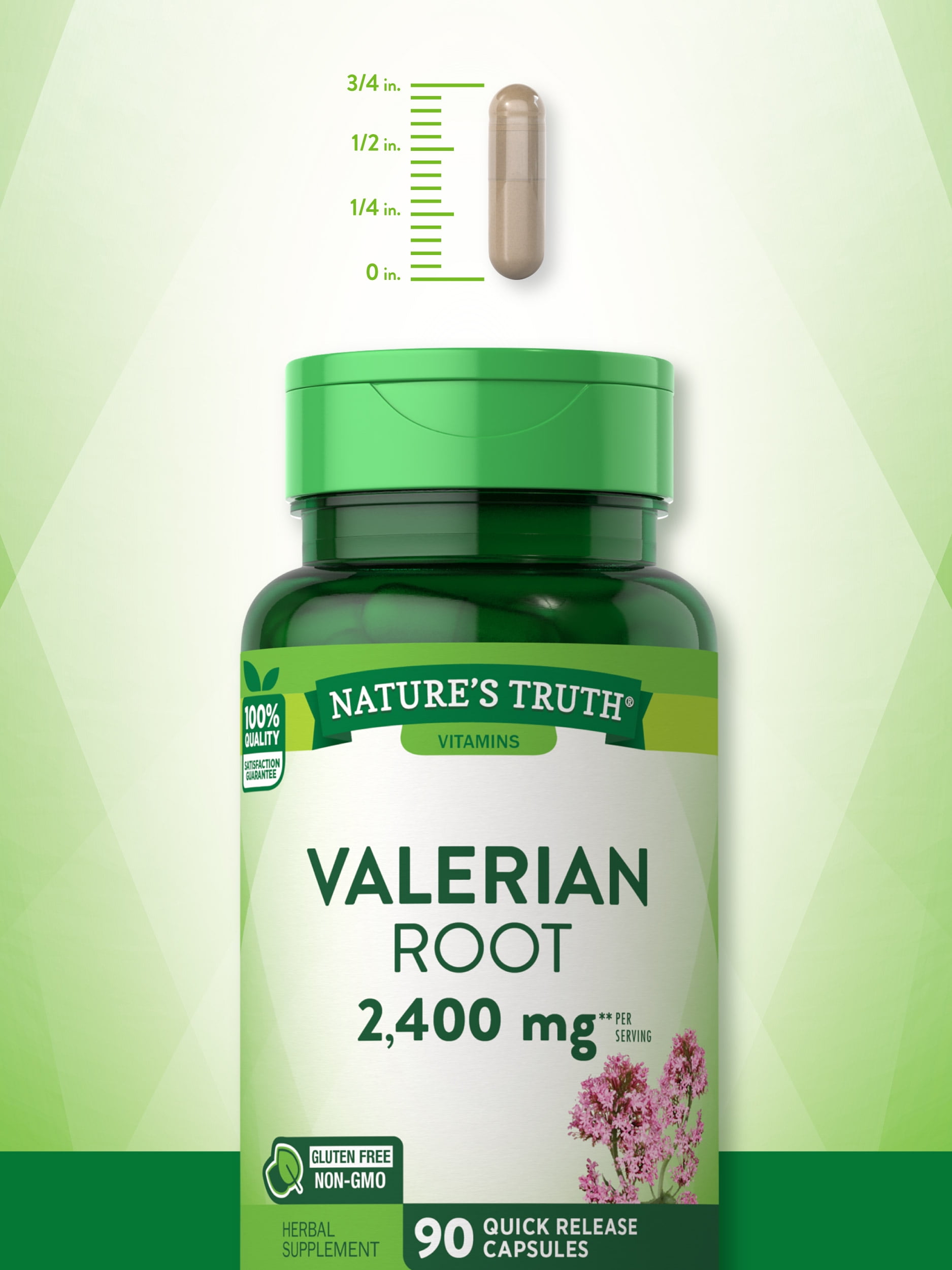 Valerian Root Capsules 2400mg 90 Count Non-GMO