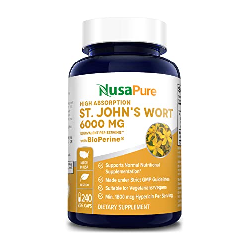 NusaPure St. John's Wort 6,000mg Veggie Capsules