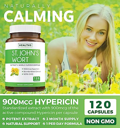 St. John's Wort Capsules - 900mcg Hypericin Boost