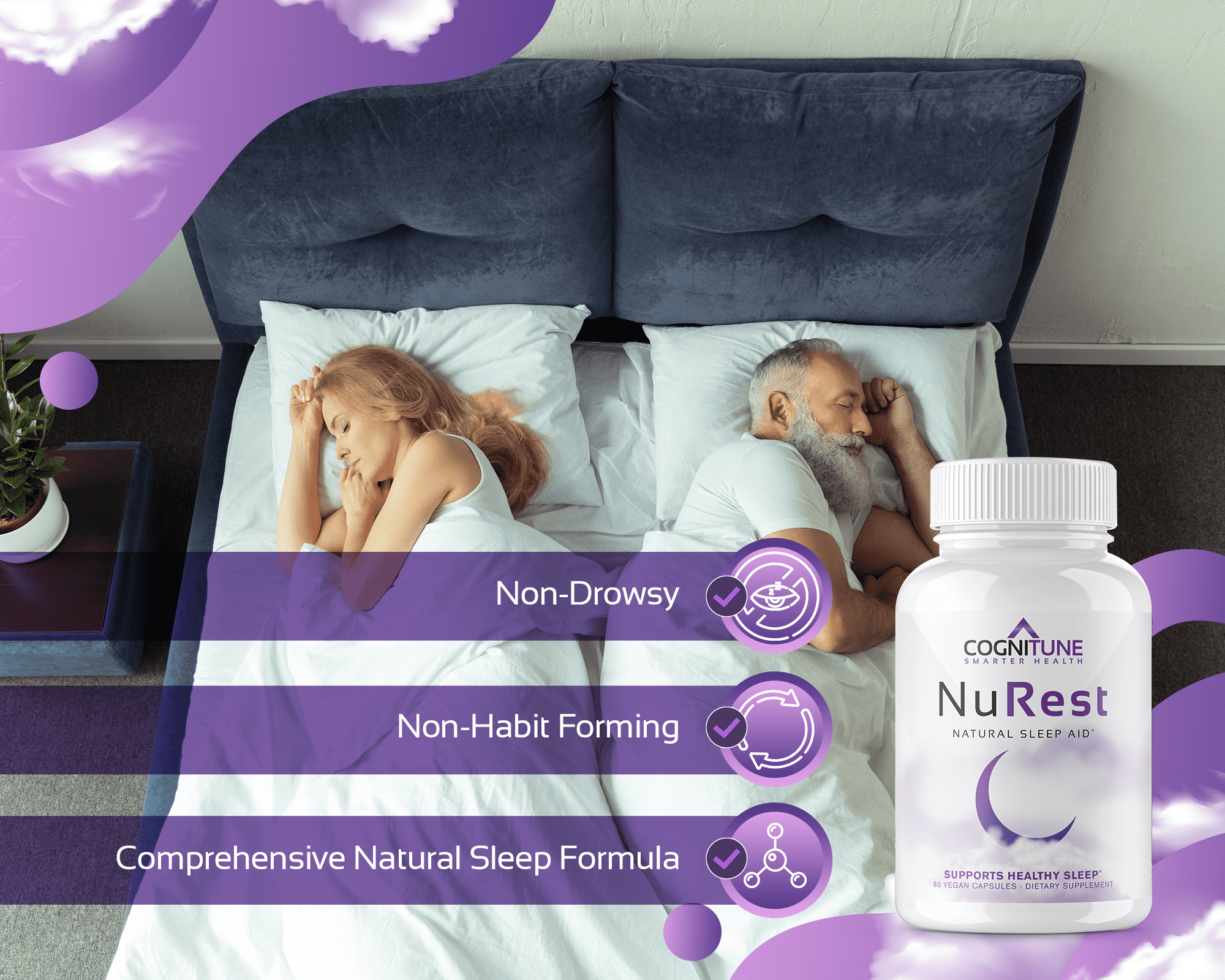 Cognitune NuRest - Natural Sleep Aid Capsules