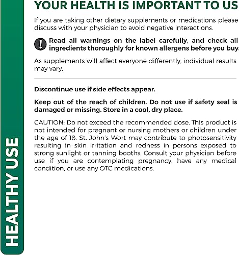 St. John's Wort Capsules - 900mcg Hypericin Boost
