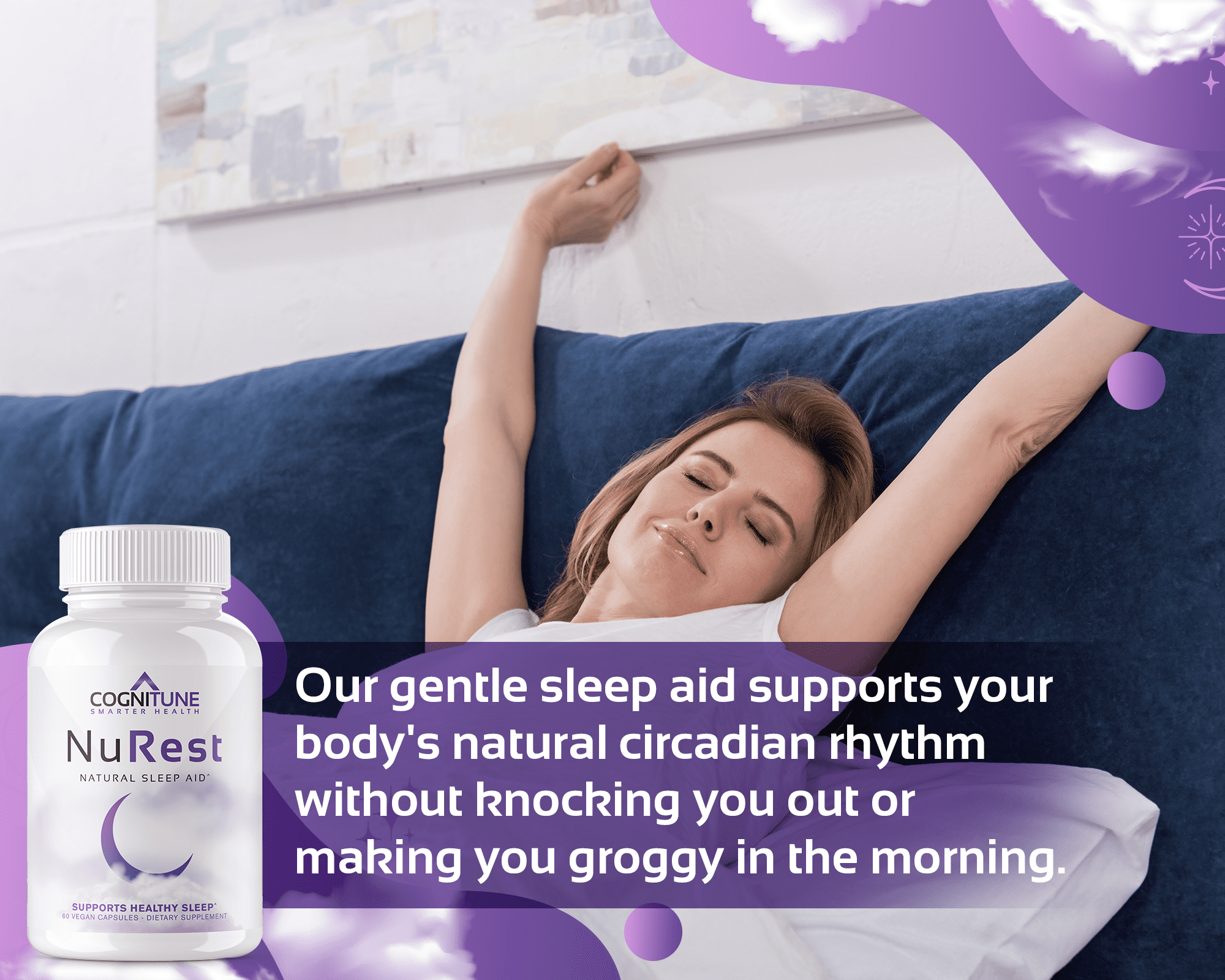 Cognitune NuRest - Natural Sleep Aid Capsules