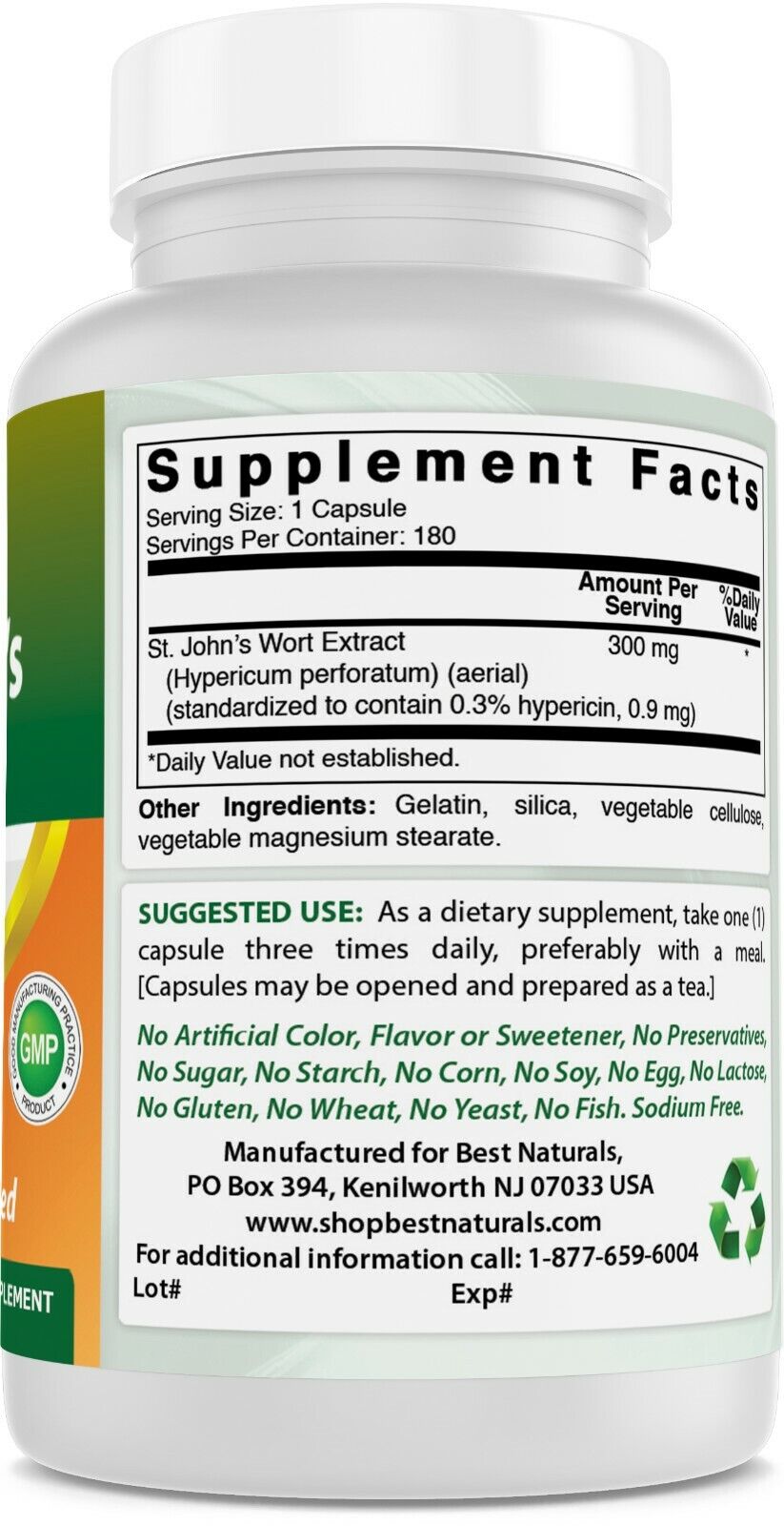 St. John's Wort 300 mg - 180 Capsules