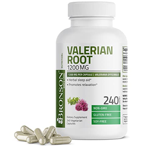 Bronson Valerian Root 1200mg Capsules for Relaxation