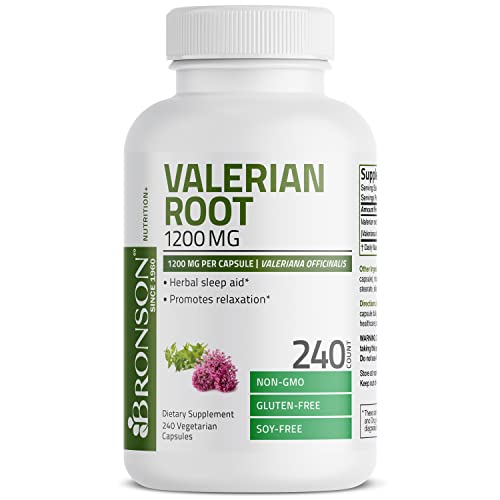 Bronson Valerian Root 1200mg Capsules for Relaxation