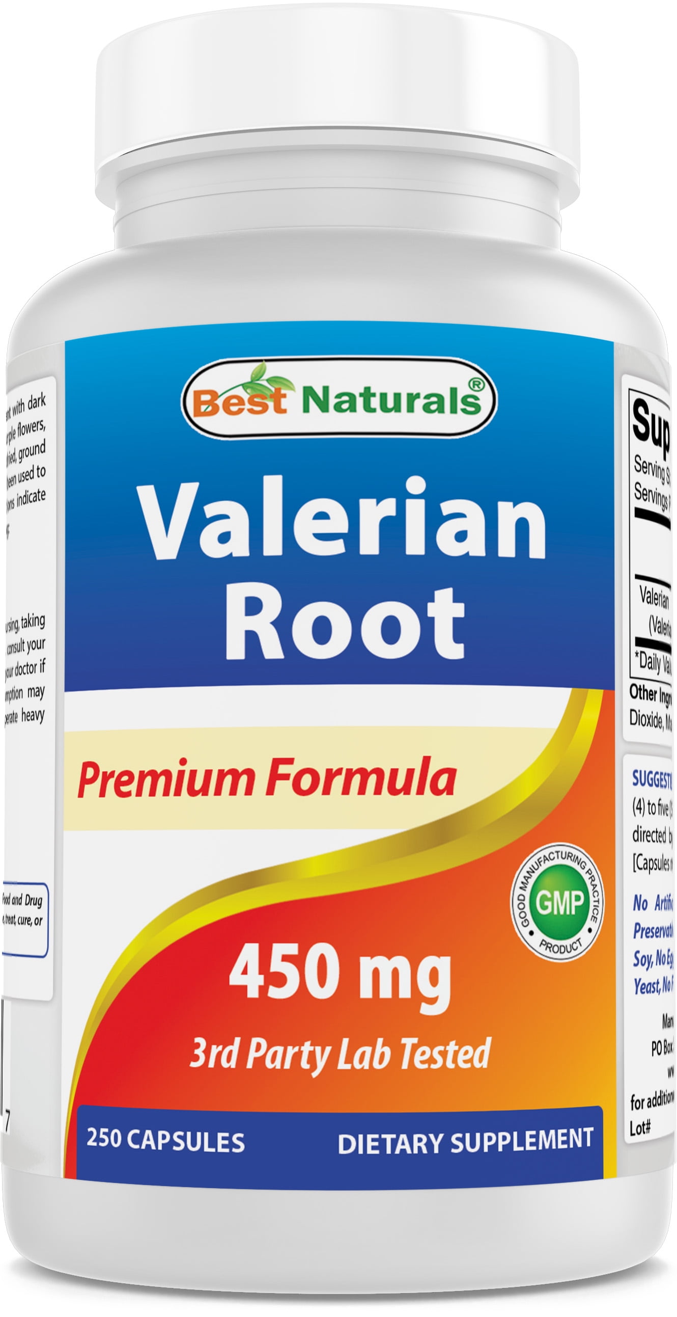 Naturals Valerian Root 450 mg - 250 Capsules