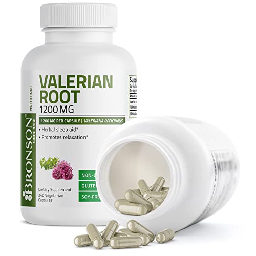 Bronson Valerian Root 1200mg Capsules for Relaxation