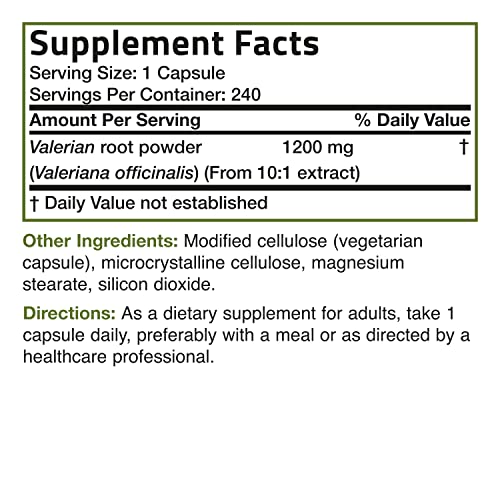 Bronson Valerian Root 1200mg Capsules for Relaxation