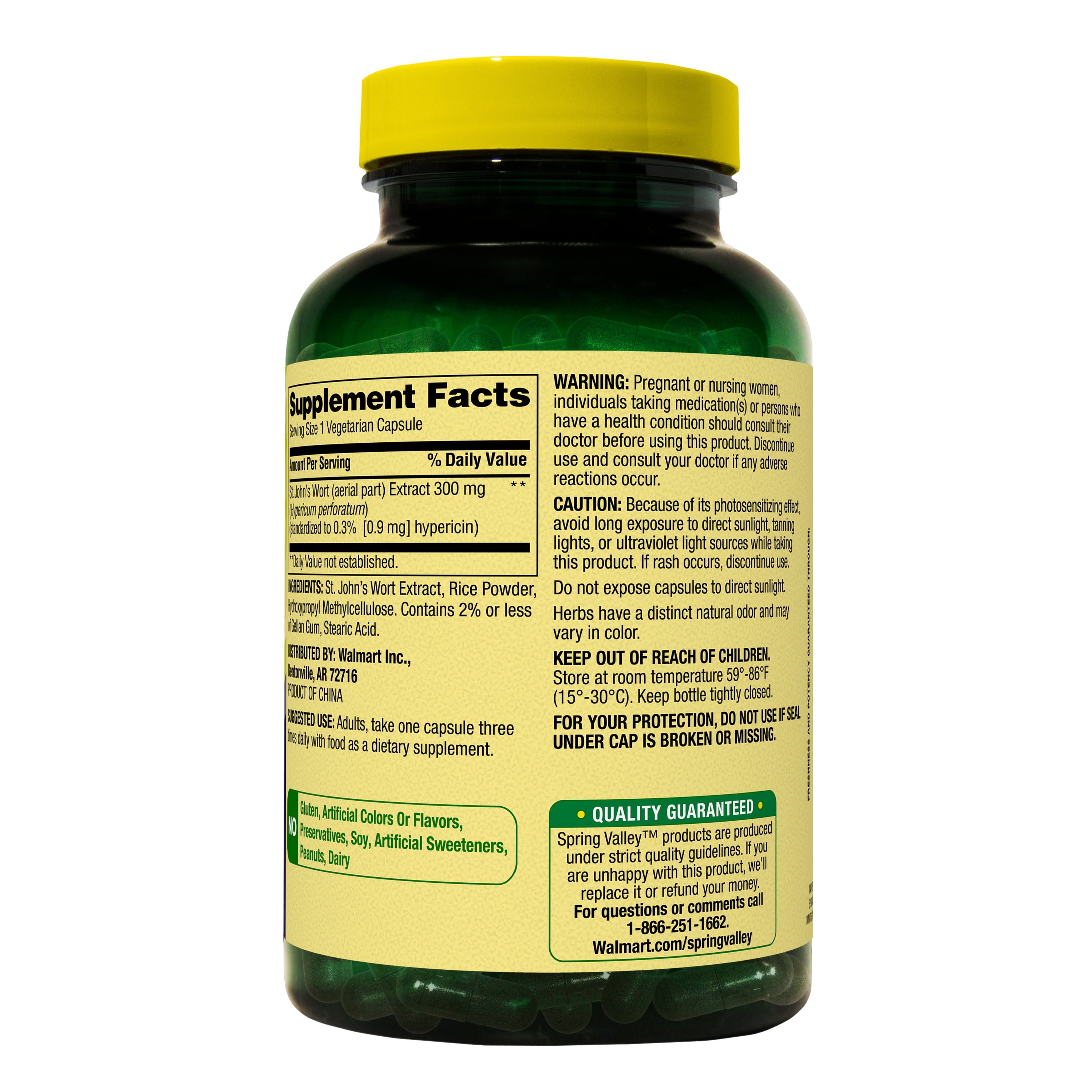 Spring Valley St. John's Wort 300 mg Capsules