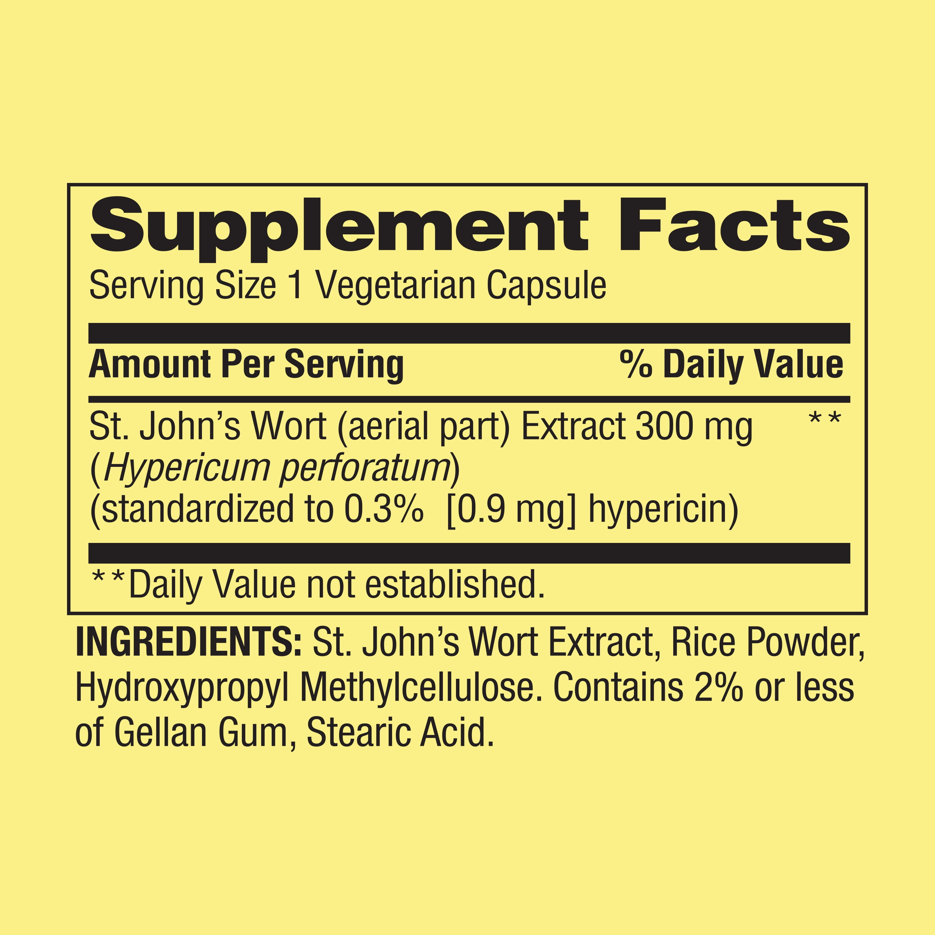 Spring Valley St. John's Wort 300 mg Capsules