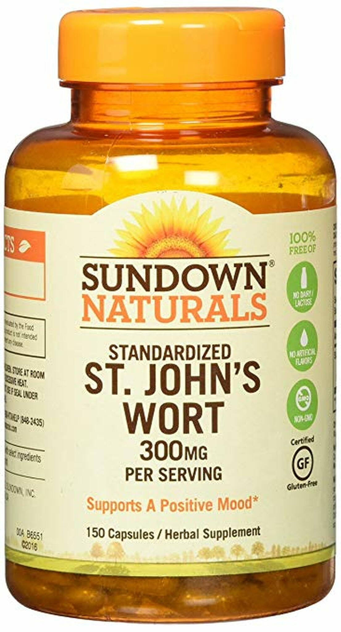 Sundown Naturals St. John's Wort Capsules 150 Count