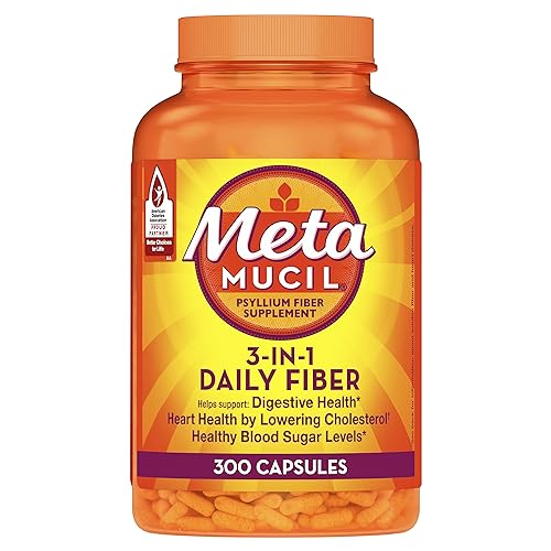 Metamucil Daily Fiber Psyllium Husk Capsules 300 Count
