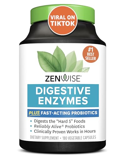 Zenwise Digestive Enzymes with Probiotics, 180 Count