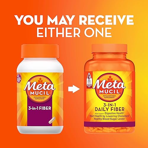 Metamucil Daily Fiber Psyllium Husk Capsules 300 Count
