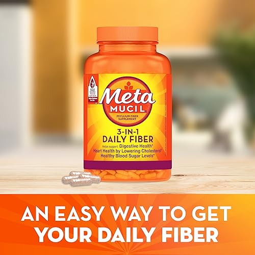 Metamucil Daily Fiber Psyllium Husk Capsules 300 Count