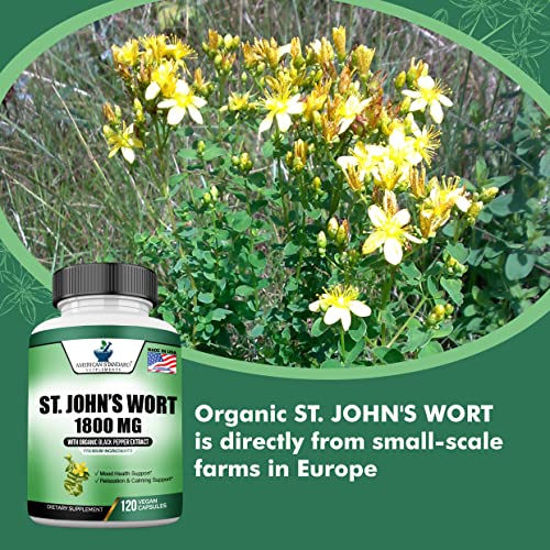 Organic St. John's Wort 1800mg with Black Pepper